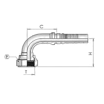 Ніпель DK ORFS 90* I-LOCK 1.7/16"-12 dn 25