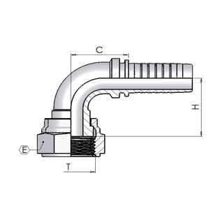 Ніпель DK ORFS 90 11/16"-16 dn 10