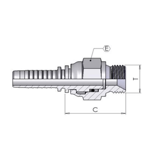 Штуцер AGR 3/4" dn 19 шарнірний