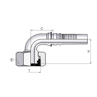 Ніпель DKOS I-LOCK M36x2 90 dn 19